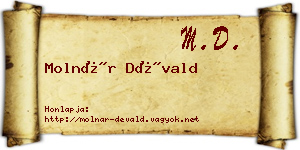 Molnár Dévald névjegykártya